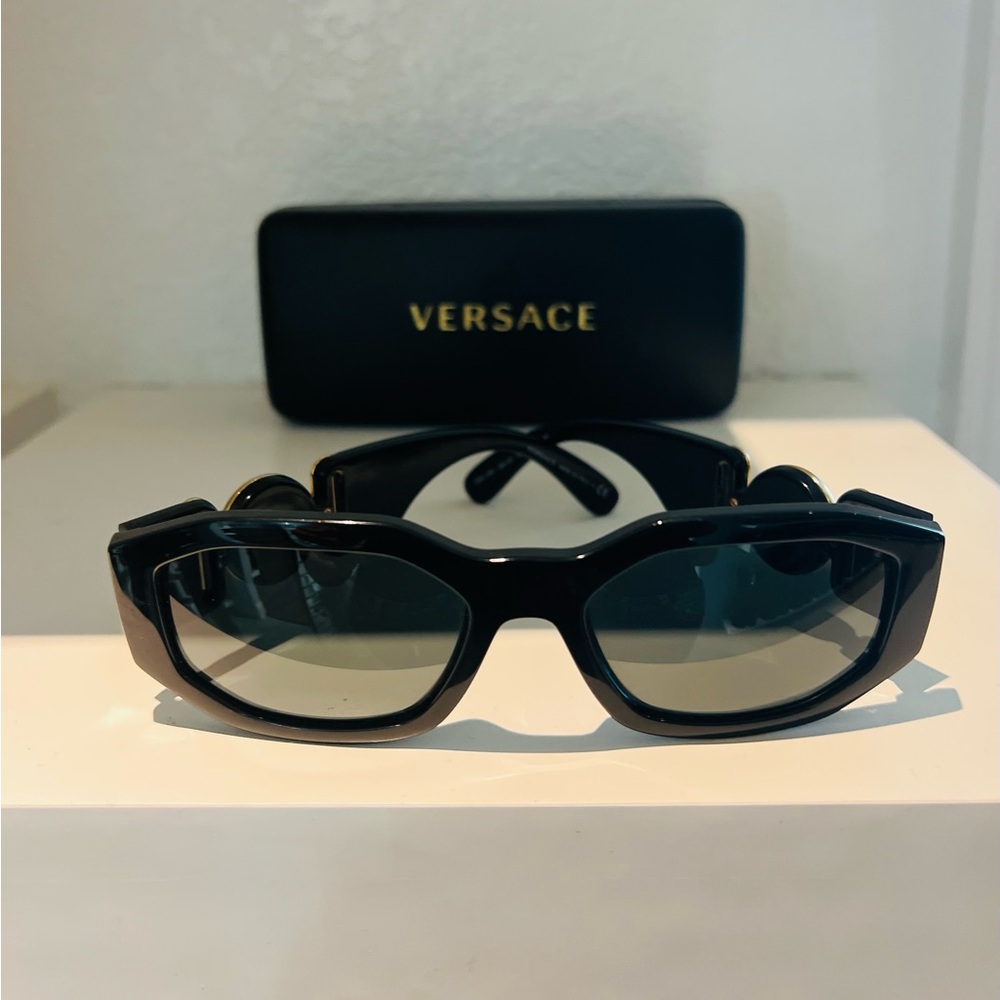 Versace MEDUSA Sleek Black Sunglasses